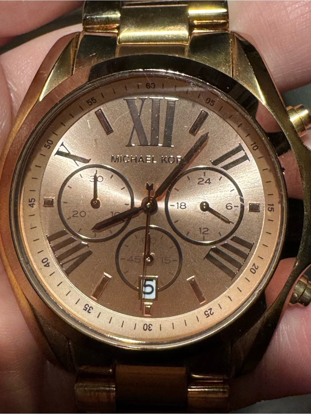 Michael Kors Rose Gold Women's Chronograph Bracelet Watch mk5503